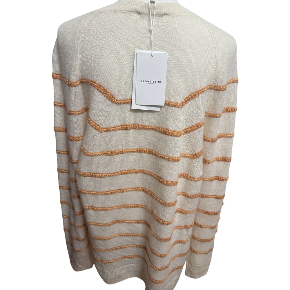 Lafayette 148 New York Cashmere Stripped Breton Sz 2X Stripped Luxurious Sweater - Picture 6 of 15